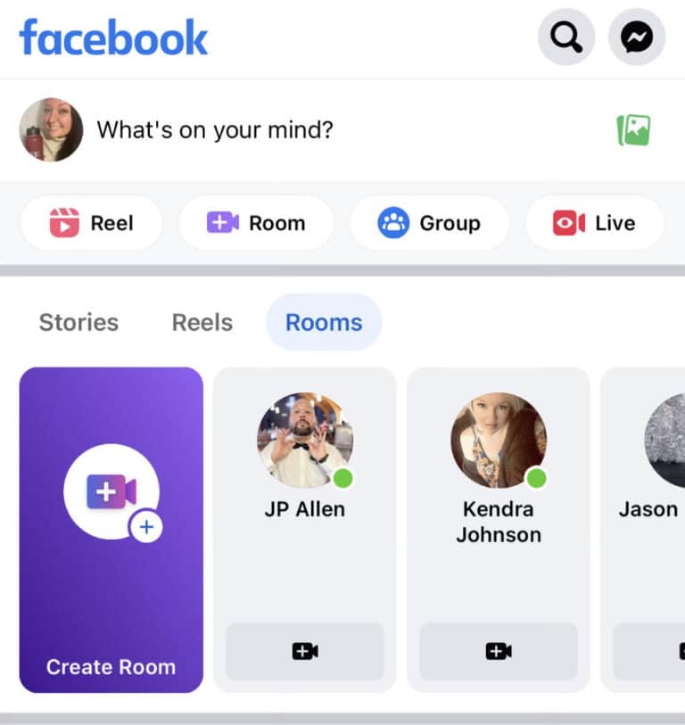 Facebook App Changes: stories, reels, and now rooms?